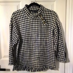Zara Houndstooth knit top